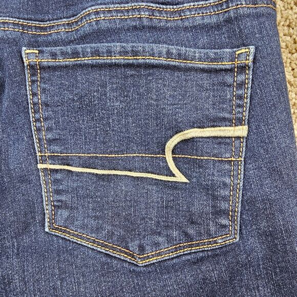 American Eagle Skinny Super Stretch Jeans Dark Wash Women's Size 12 Short - Picture 10 of 16
